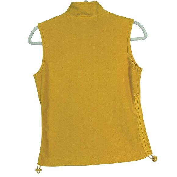 Abercrombie and Fitch Yellow Zipper Fleece Vest, Women's Small, 100% Polyester - Picture 2 of 8